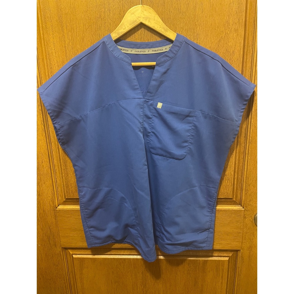 Fabletics Ion Scrub Top V-Neck Short Sleeve Medical Uniform Medium